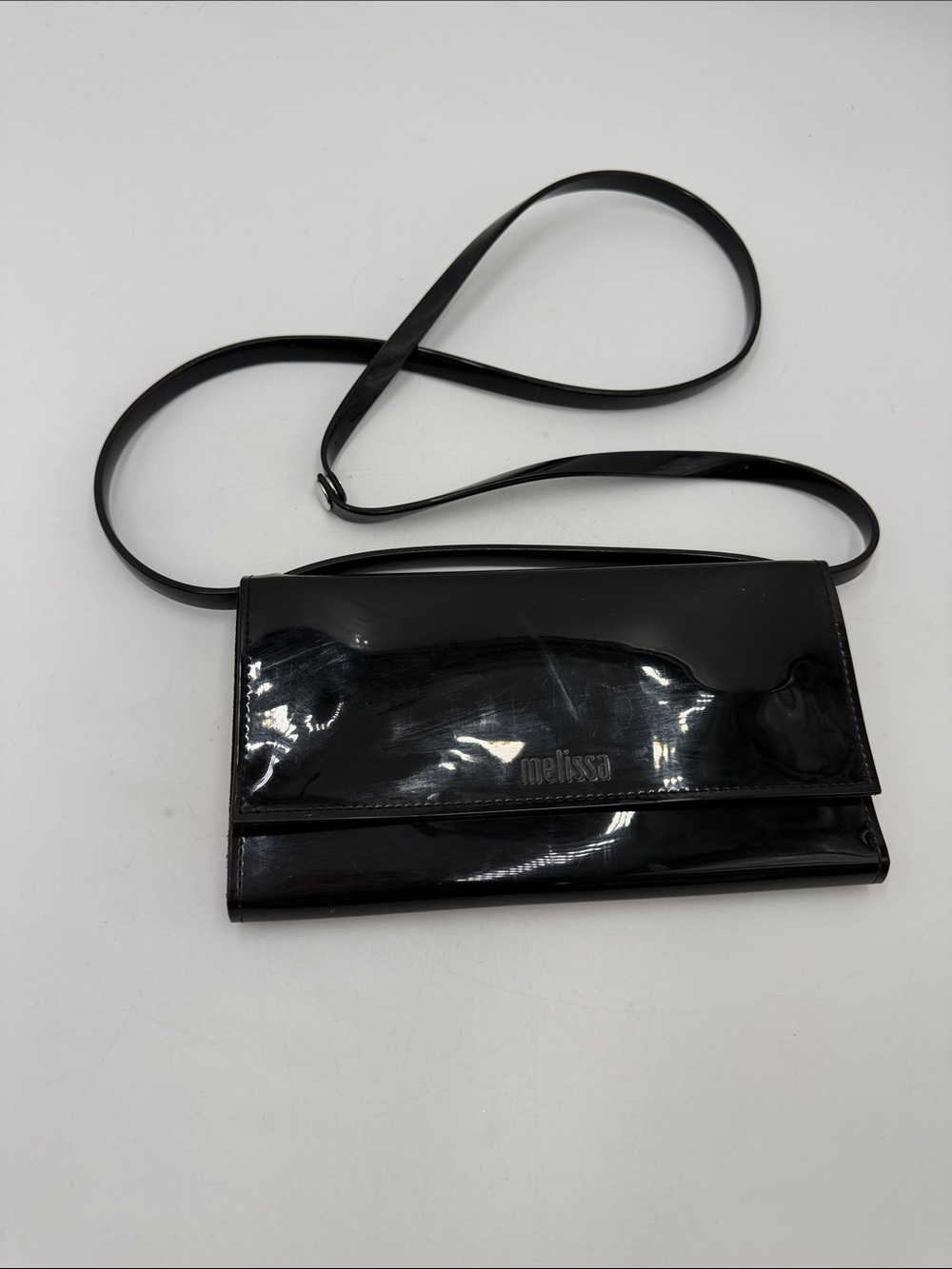 Melissa Black Jelly Crossbody Wallet